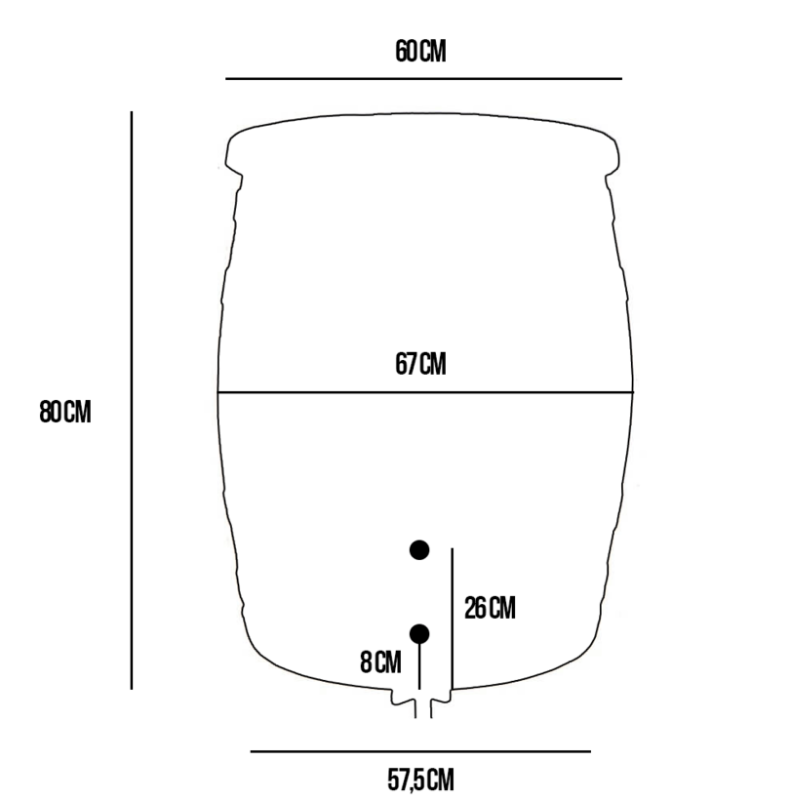 Regenton Roto 240 liter