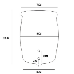 Green Deal Roto Houtlook Bruin 350 liter